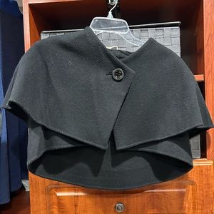 Black wool/angora blend shrug